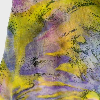 Vintage Yellow Purple Kebaya Kutubaru