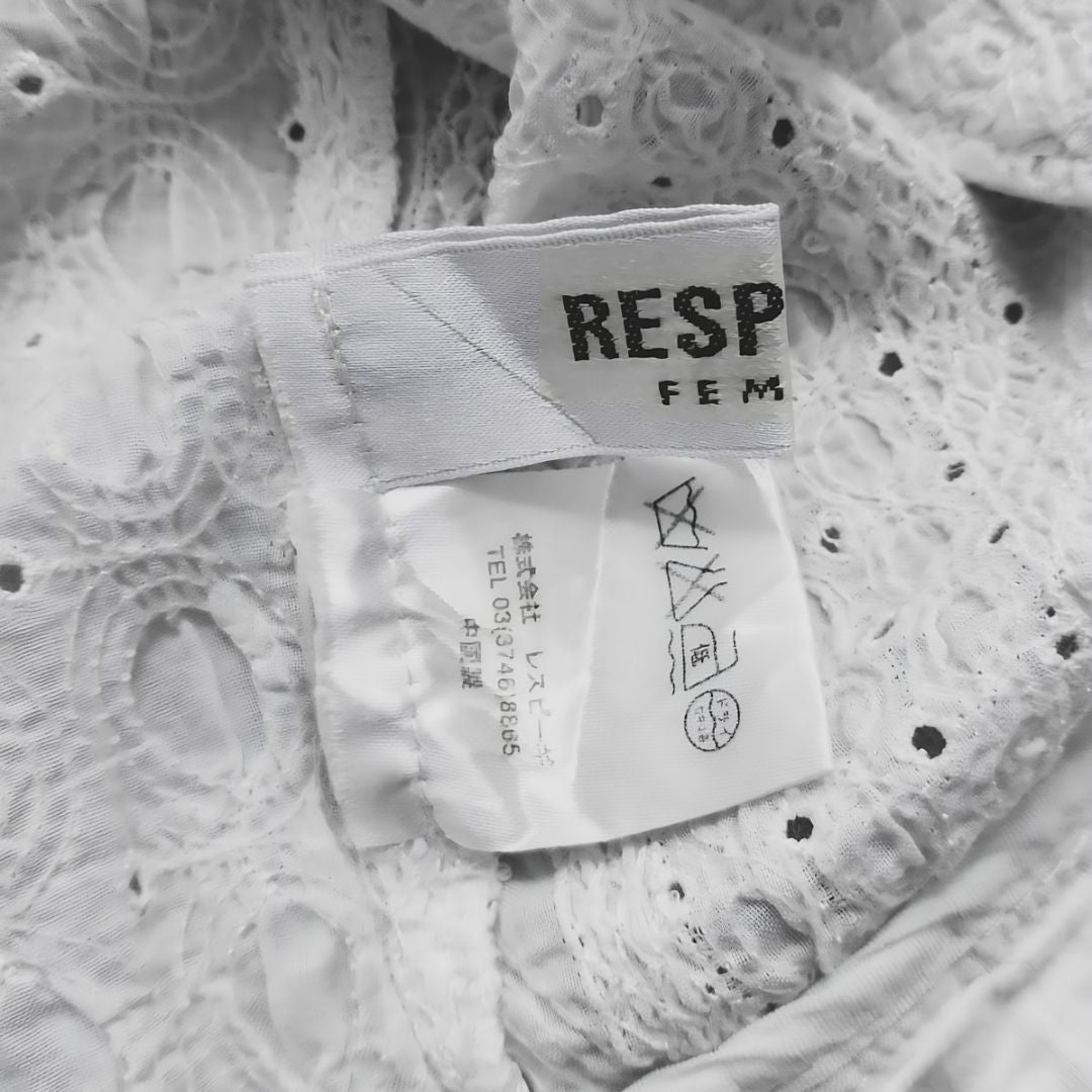 Vintage Broken White Embroidery Blouse