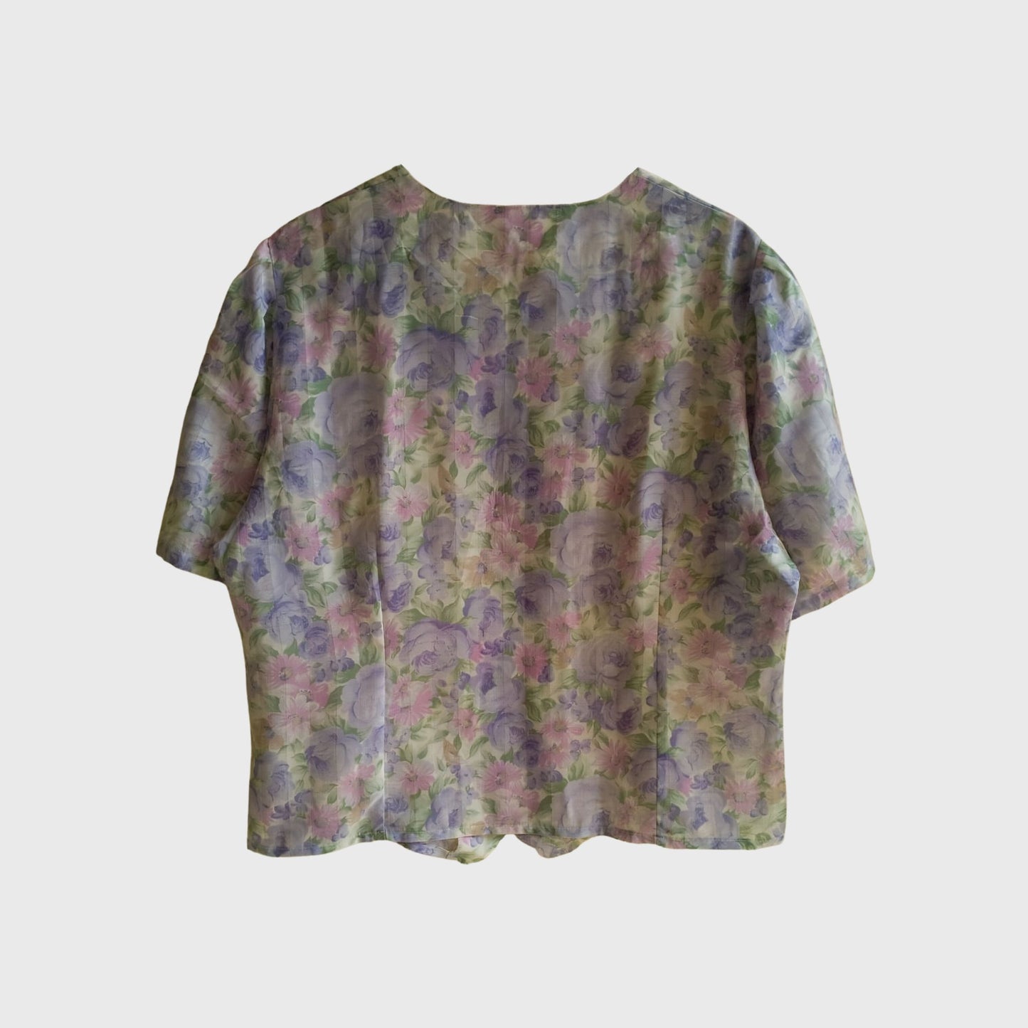 Vintage Soft Purple Floral Blouse