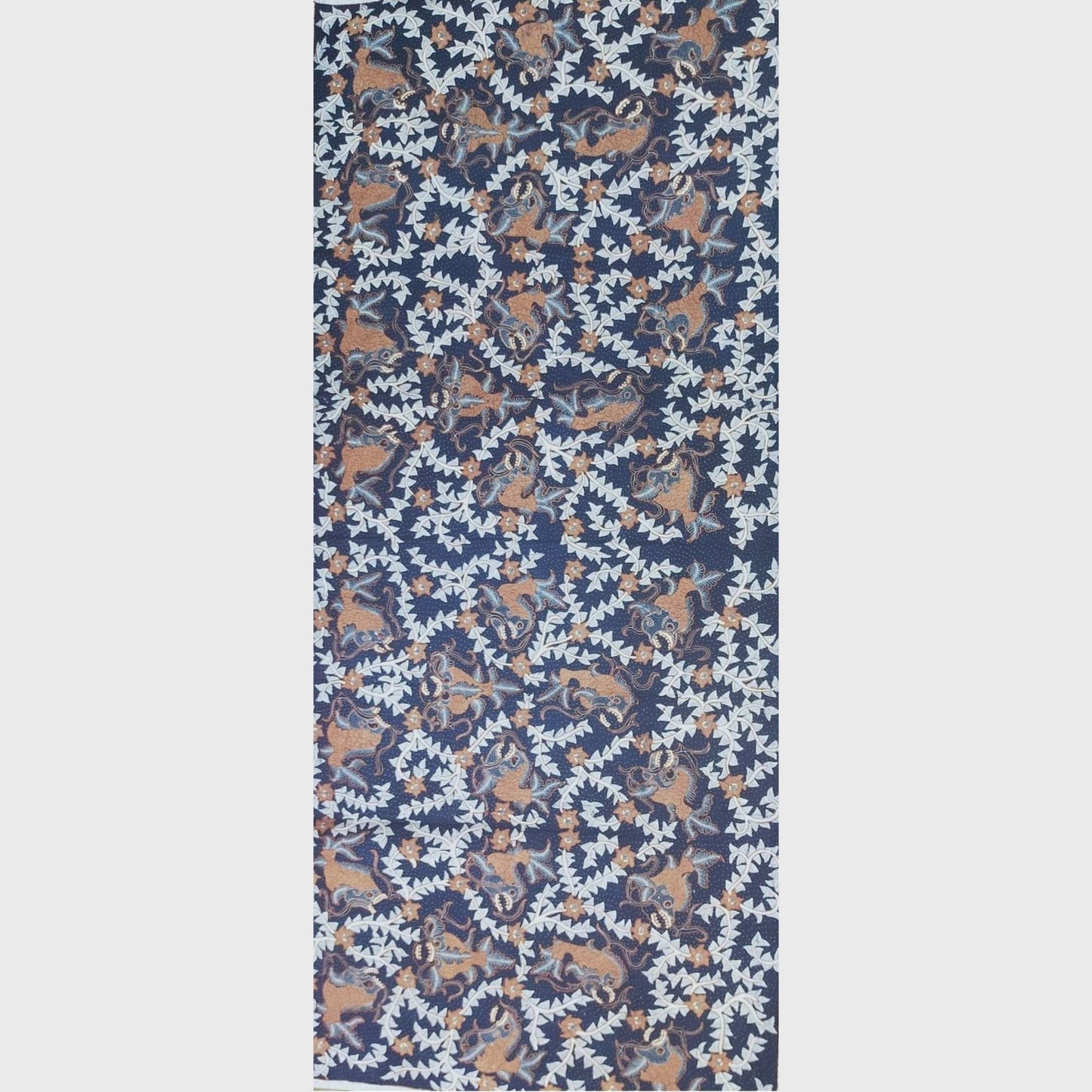 1970s Lokcan Semen Hand Drawn Batik With Fish Motif