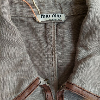 Vintage Linen Coffee Brown Blouse