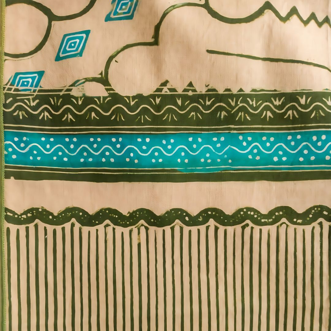Vintage Green Parang Shawl
