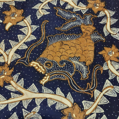 1970s Lokcan Semen Hand Drawn Batik With Fish Motif