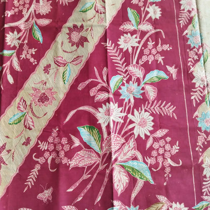 Vintage 1940s Tumpal Lereng Buketan Dutch Saroong