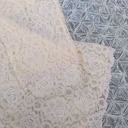 Vintage Tan Rose Lace Kebaya