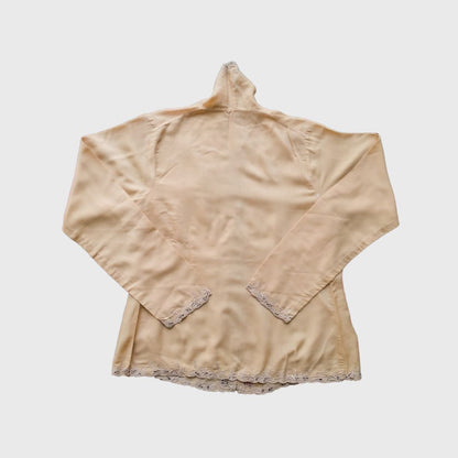 Vintage Brown Chiffon Encim Kebaya