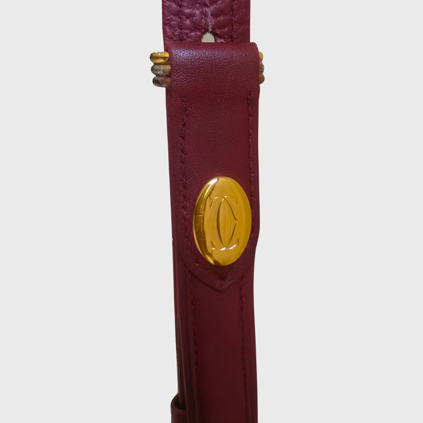 1990s Leather Half Moon Bordeaux Shoulder Bag
