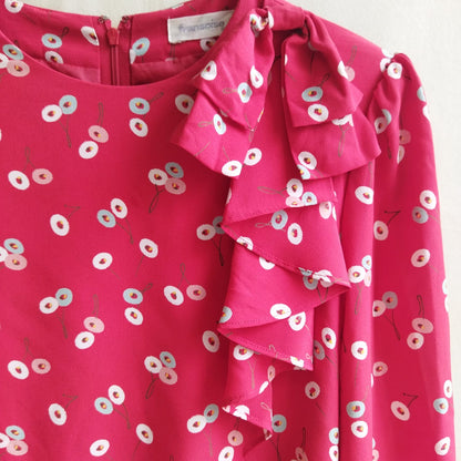 Vintage Red Two Pieces Dress