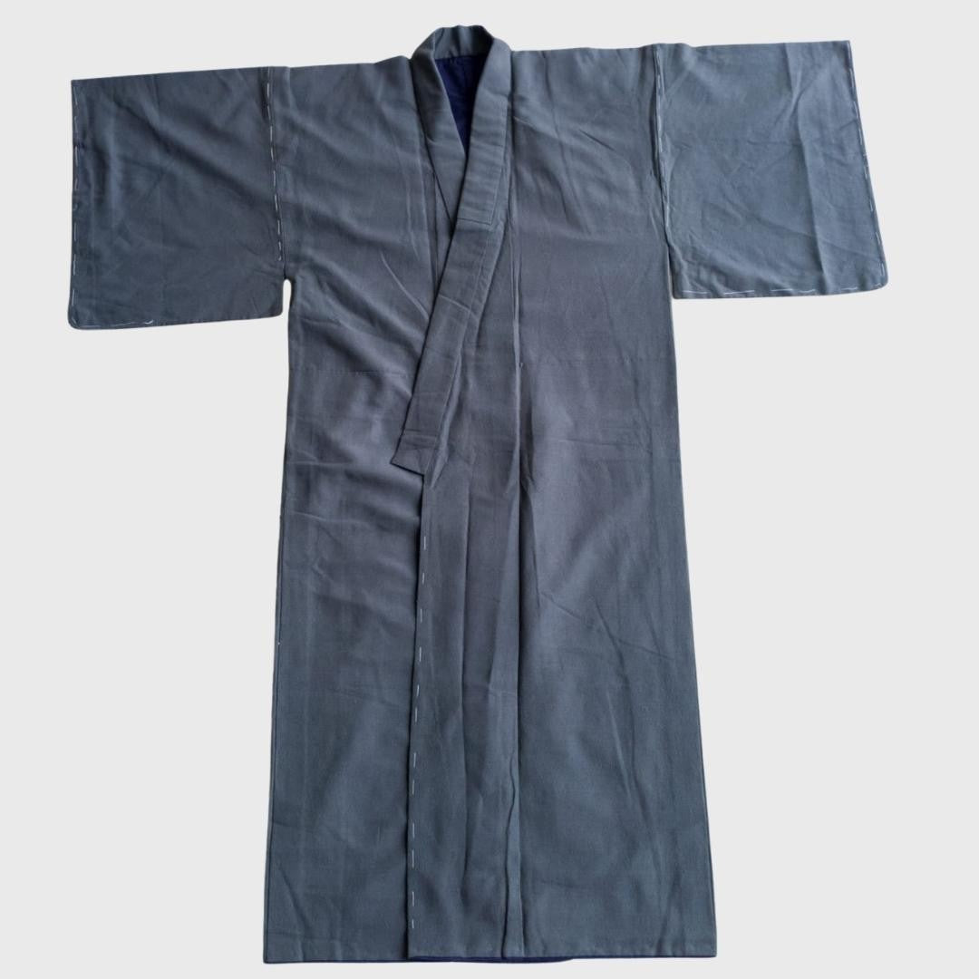 Vintage Gray Full Lining Kimono