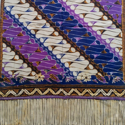Vintage Purple Blue Parang Shawl