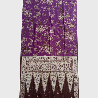 Vintage Purple Floral Shawl