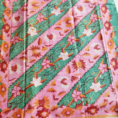 Vintage Turquoise Pink Saroong