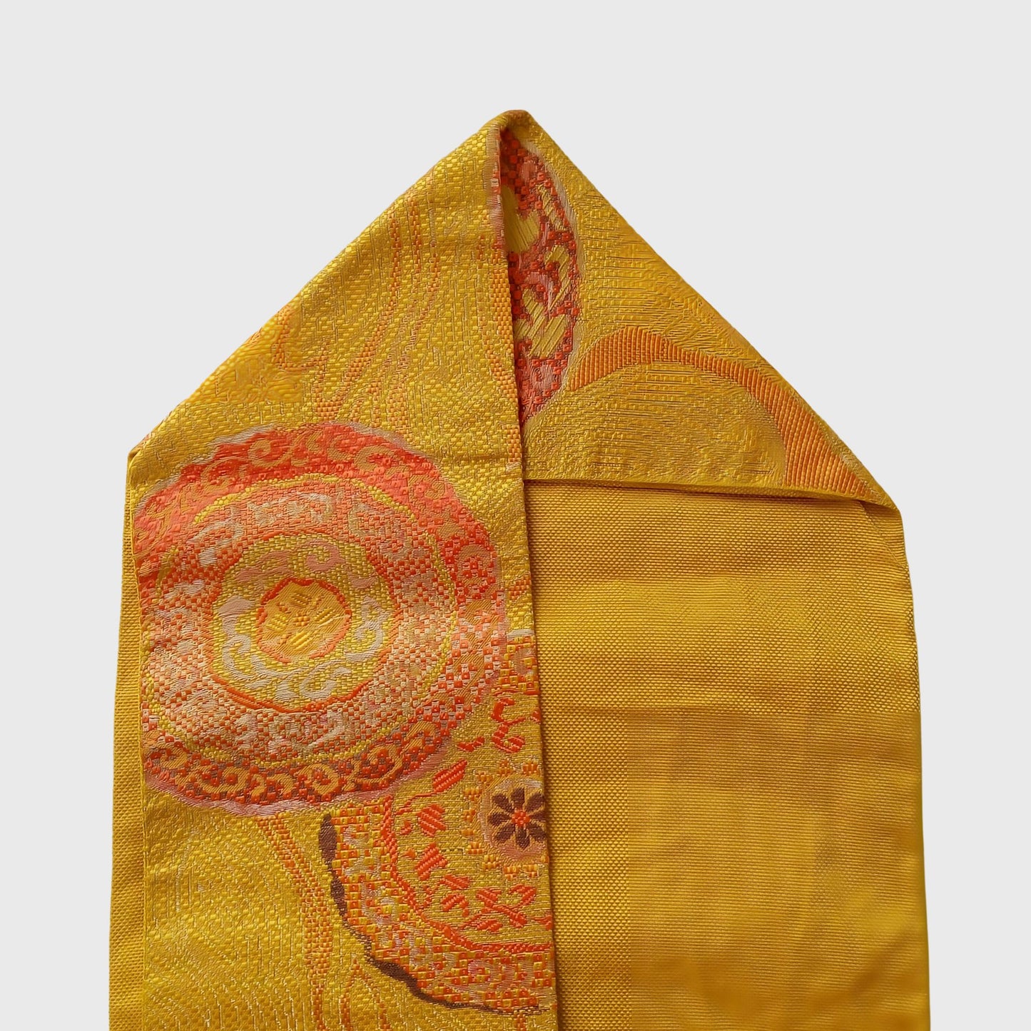 Vintage Japanese Obi In Orange