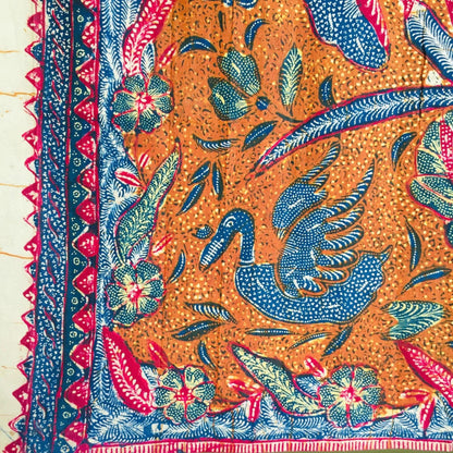 Vintage Indonesian Hand Drawn Batik Tiga Negri Sign Tjoa Tjoen Tiang Latin
