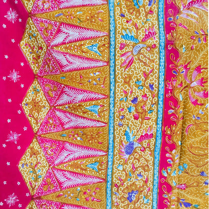 Vintage Old Demakan Hand Drawn Batik Javanese Shawl