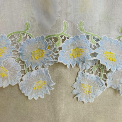 Vintage Broken White Soft Blue Encim kebaya