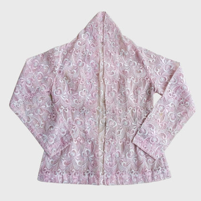 Vintage Pink Lace Kebaya Kutubaru
