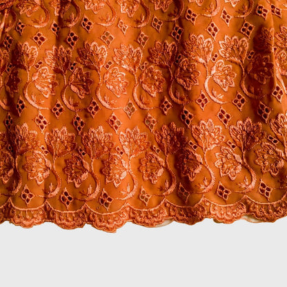 Vintage Orange Brown Kebaya Lace