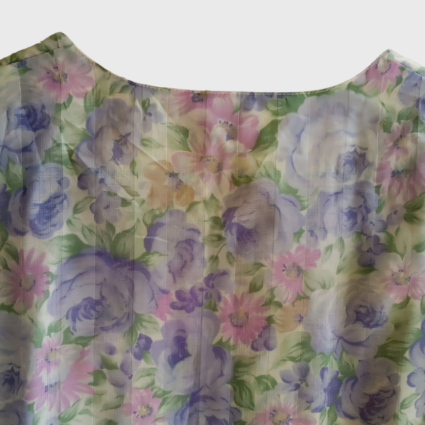 Vintage Soft Purple Floral Blouse