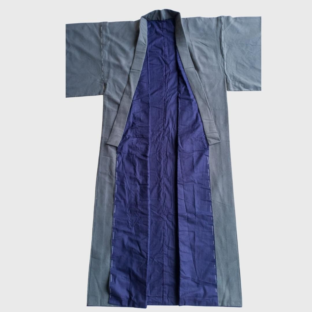 Vintage Gray Full Lining Kimono