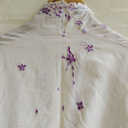 Vintage Simple Chevron Embroidery Encim Kebaya