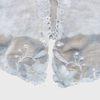 Vintage Broken White Kebaya Encim Flower Embroidery