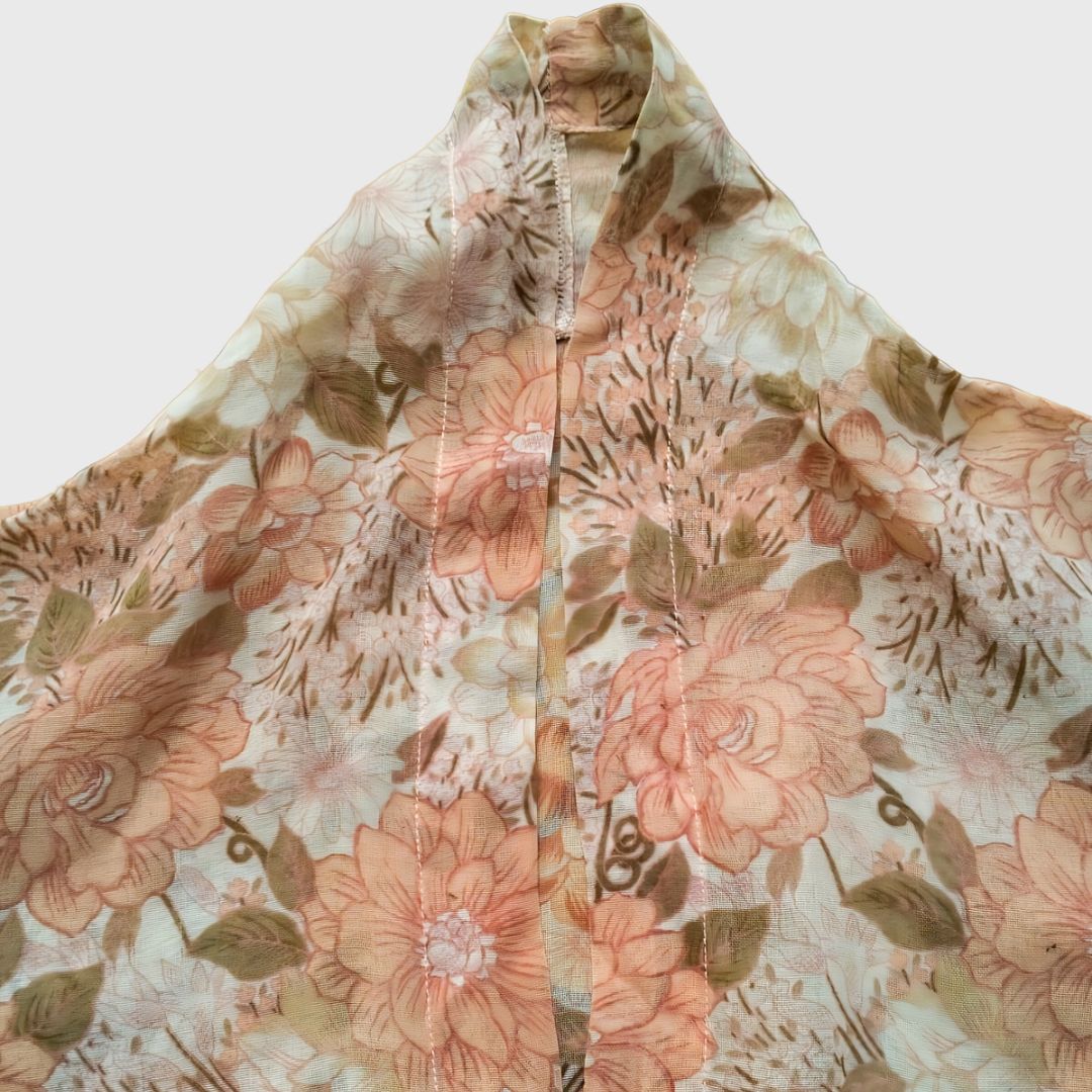 Vintage Brown Floral Encim Kebaya