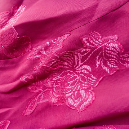 Vintage Pink Fuchsia Kutubaru Kebaya Rose Pattern