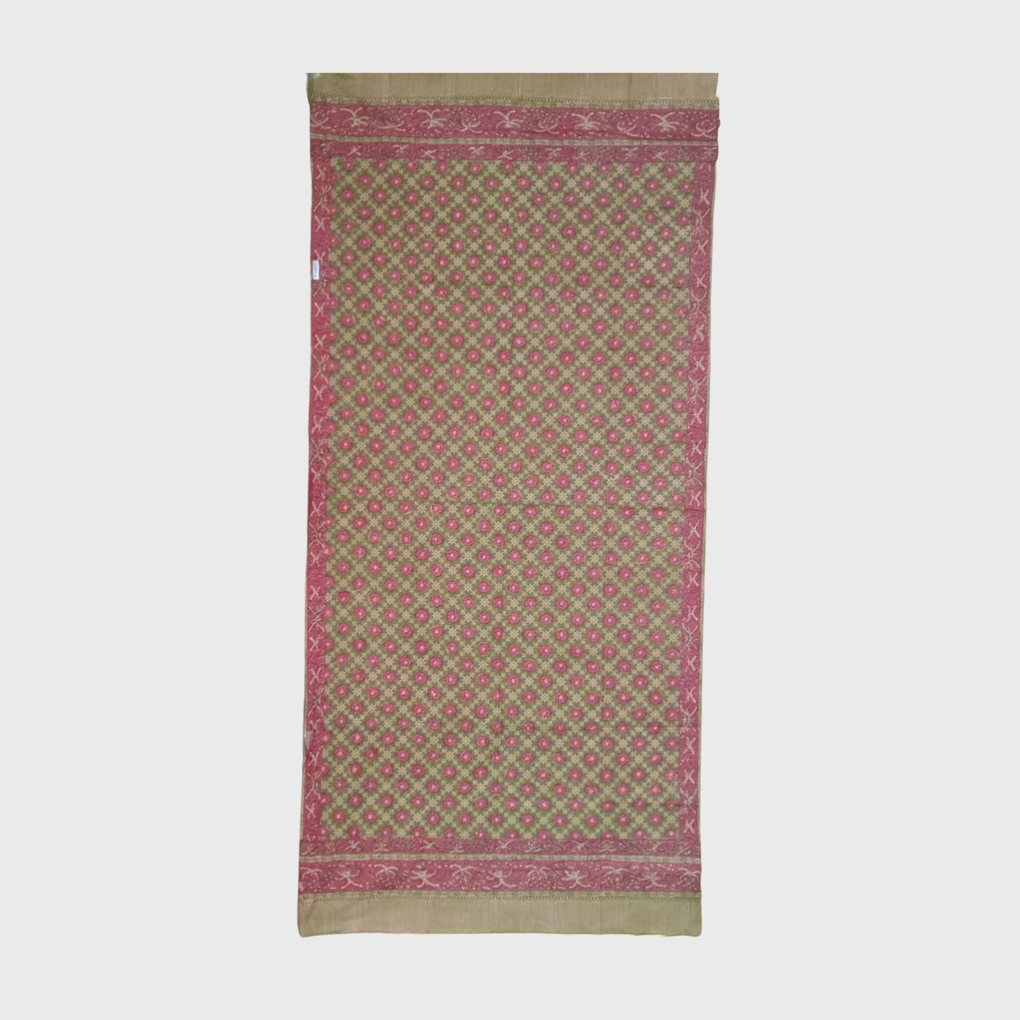 1980s Tumpal Pasung Kancing Flower Motif Batik Saroong Shawl