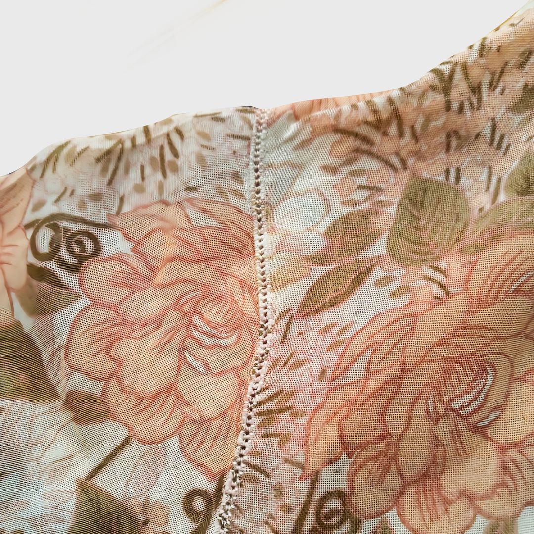 Vintage Brown Floral Encim Kebaya