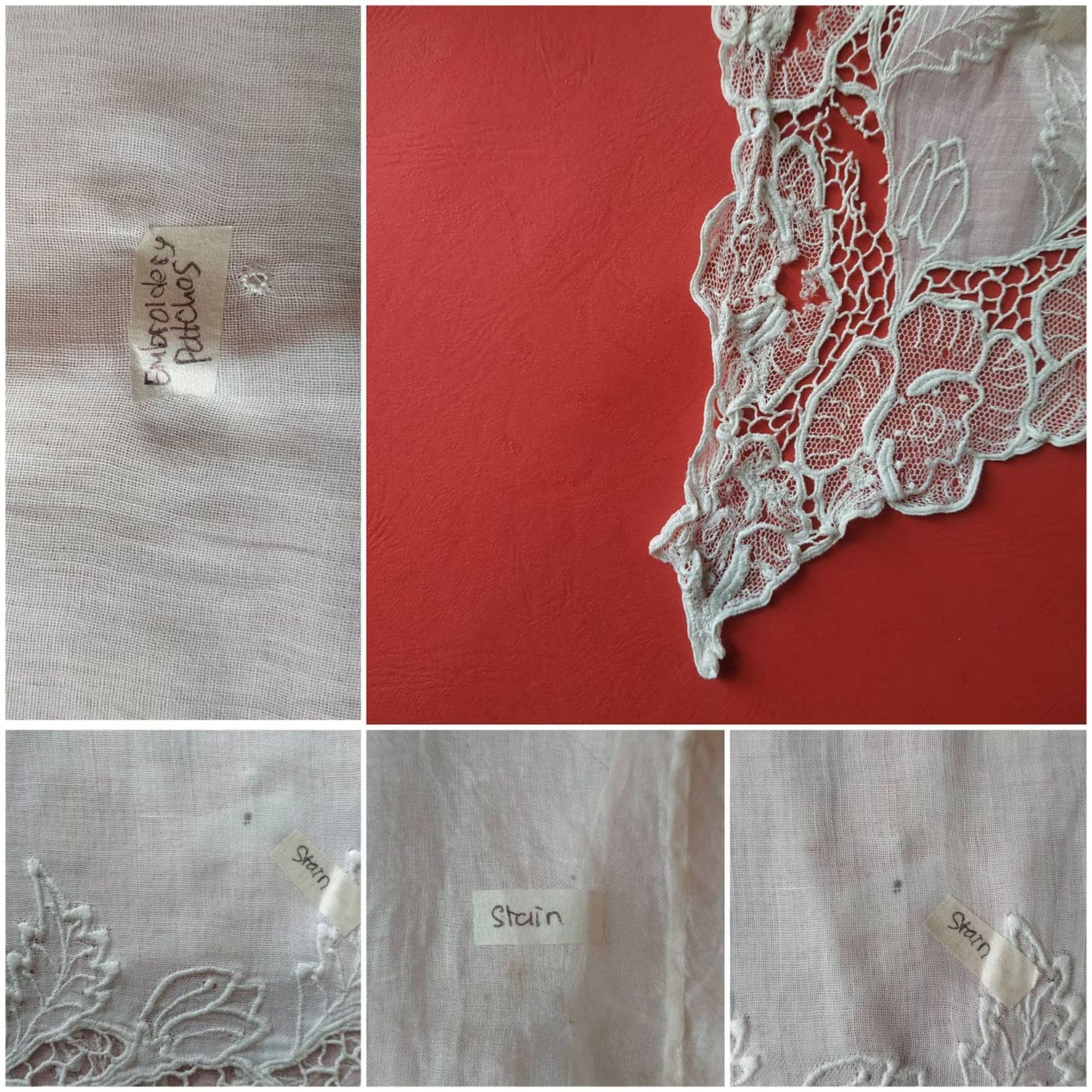 Vintage Indonesian European Lace Kebaya with Simple Kerancang Trim