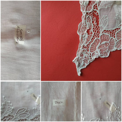 Vintage Indonesian European Lace Kebaya with Simple Kerancang Trim