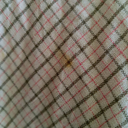 Vintage Short Sleeve Plaid Blouse