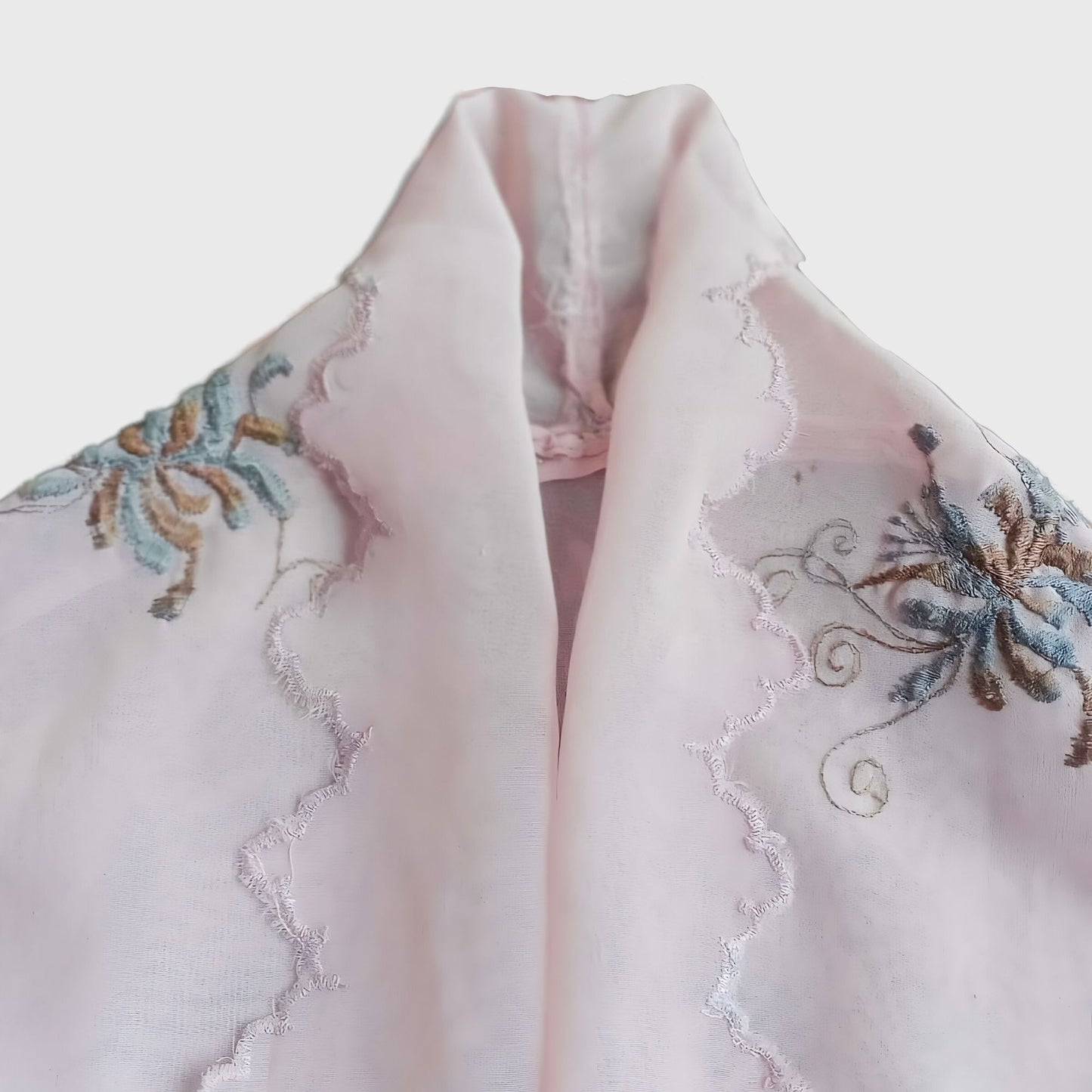 Vintage Pink Poly Simple Encim Kebaya