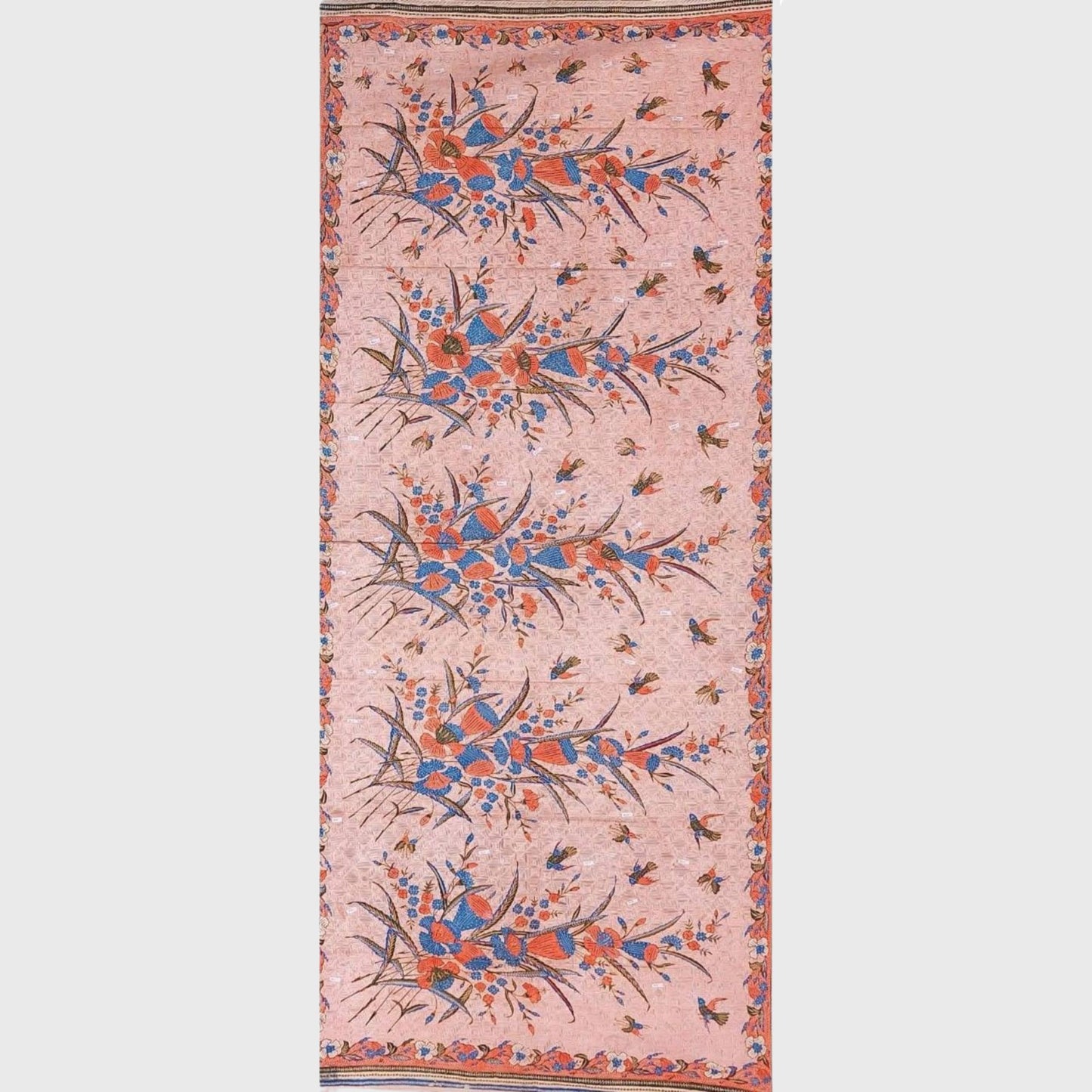 Vintage 40s Orange Galaran Dutch Encim Batik