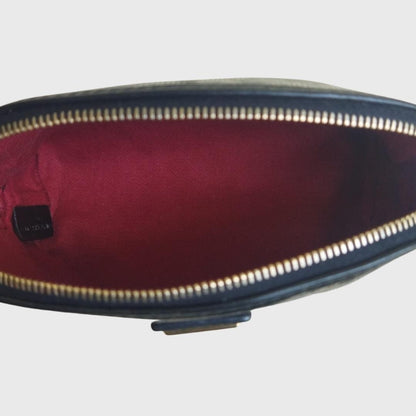 Vintage Logo Motifs Patent Leather Makeup Pouch
