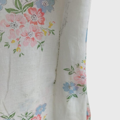 Vintage Floral Cotton Encim Kebaya In Broken White