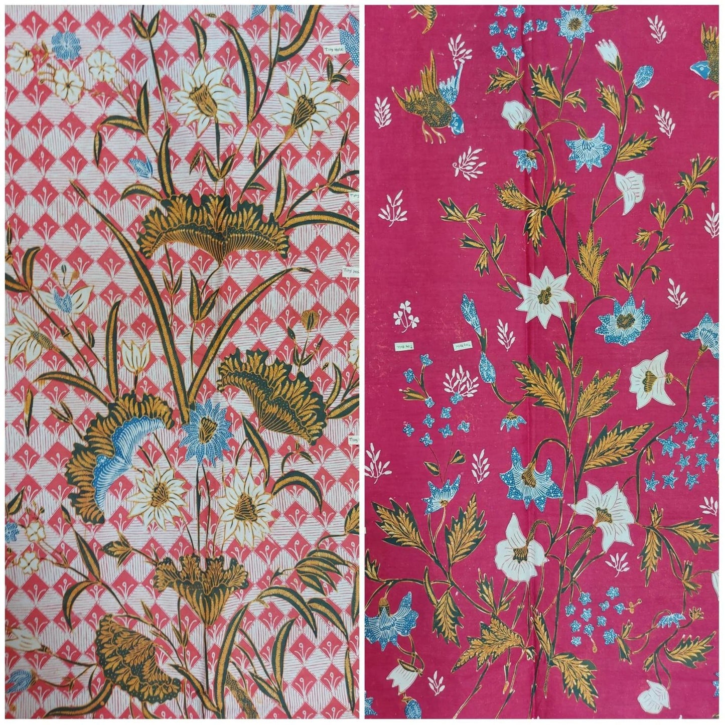 Vintage Old Indonesian Hand Drawn Magenta Kudus Batik Sarung