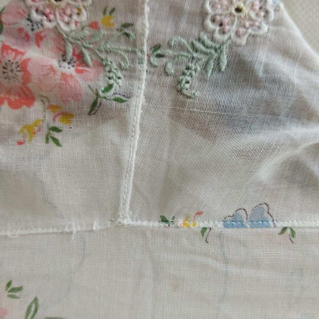 Vintage Floral Cotton Encim Kebaya In Broken White