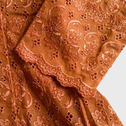 Vintage Orange Brown Kebaya Lace