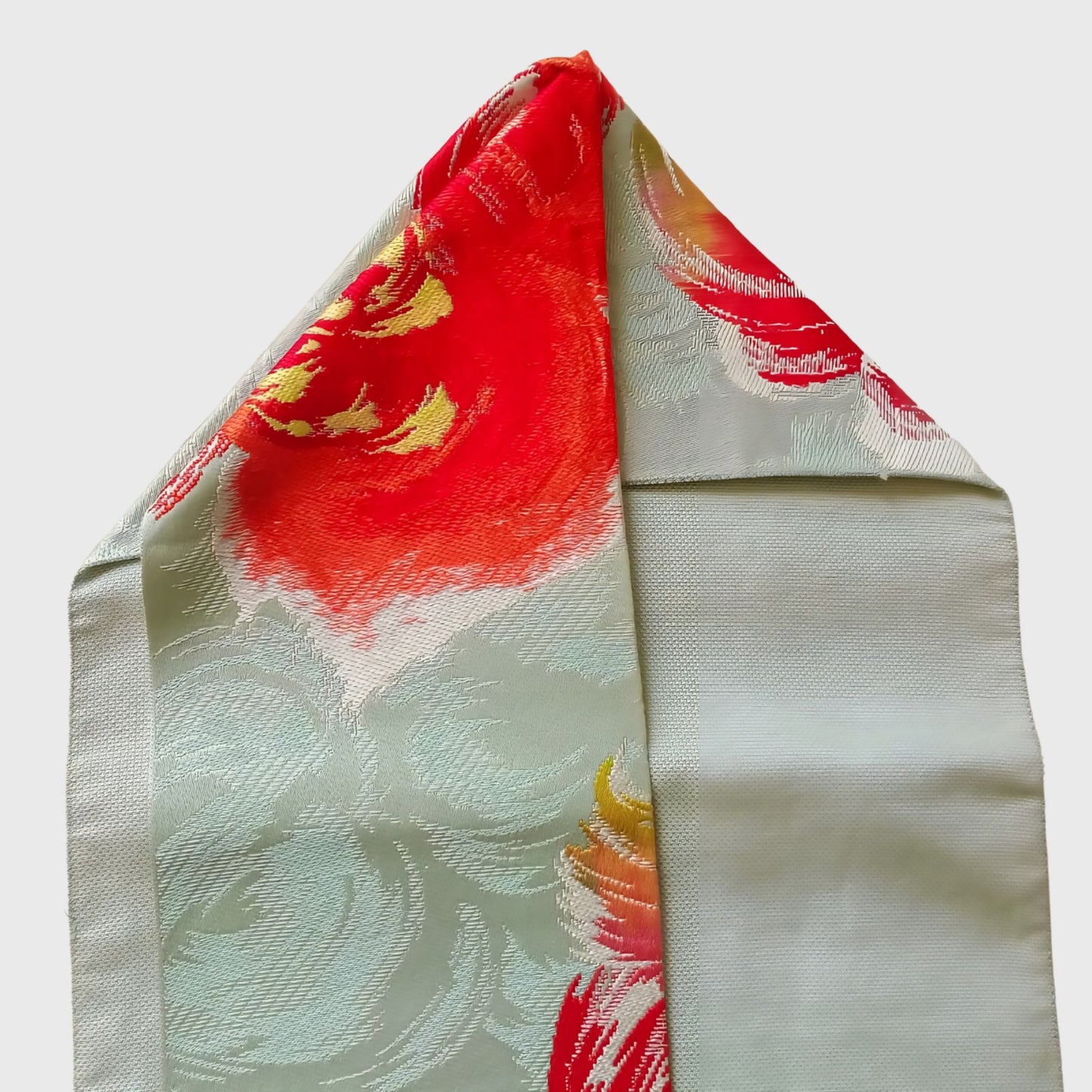 Vintage Japanese Rose Obi In Blue