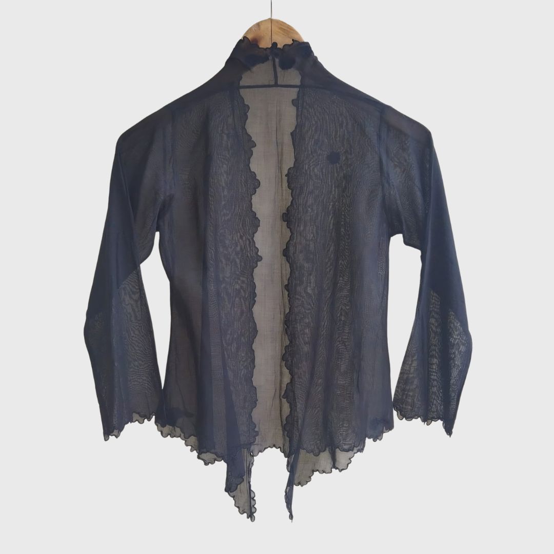Vintage Black Simple Encim Kebaya