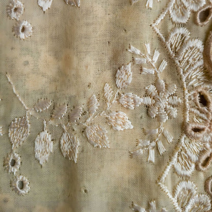 Vintage Soft Yellow Lace Encim Kebaya