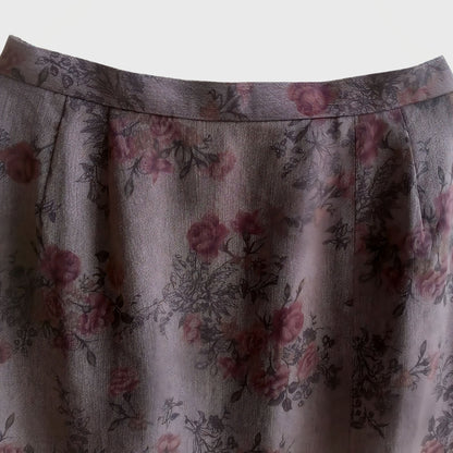 Vintage Brown Pencil Skirt