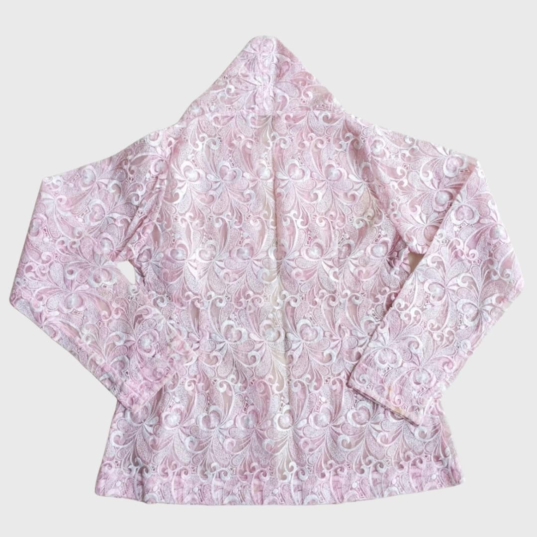 Vintage Pink Lace Kebaya Kutubaru