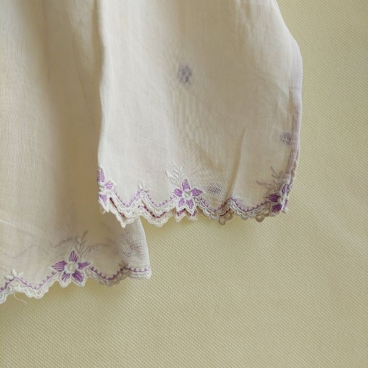 Vintage Simple Chevron Embroidery Encim Kebaya