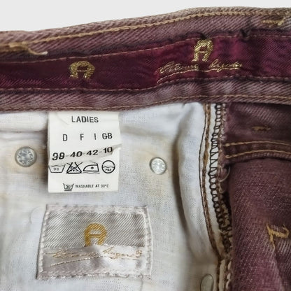 1990s Denim Purple High Waisted Trouser