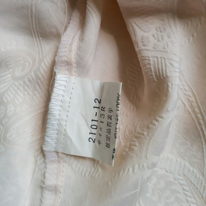 Vintage Double Colar Peach Long Sleeve Blouse