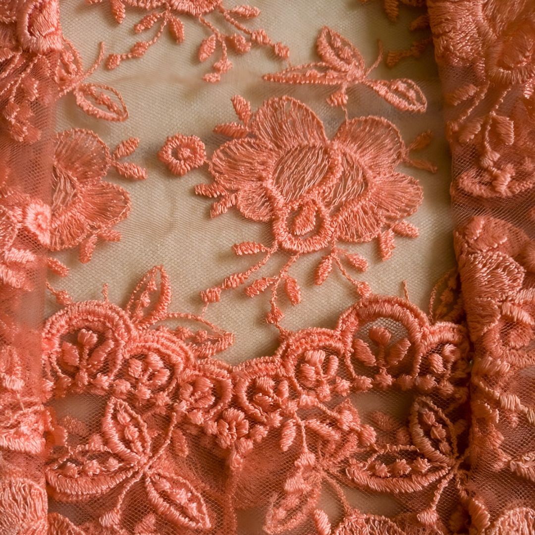 Vintage Orange Kebaya Lace