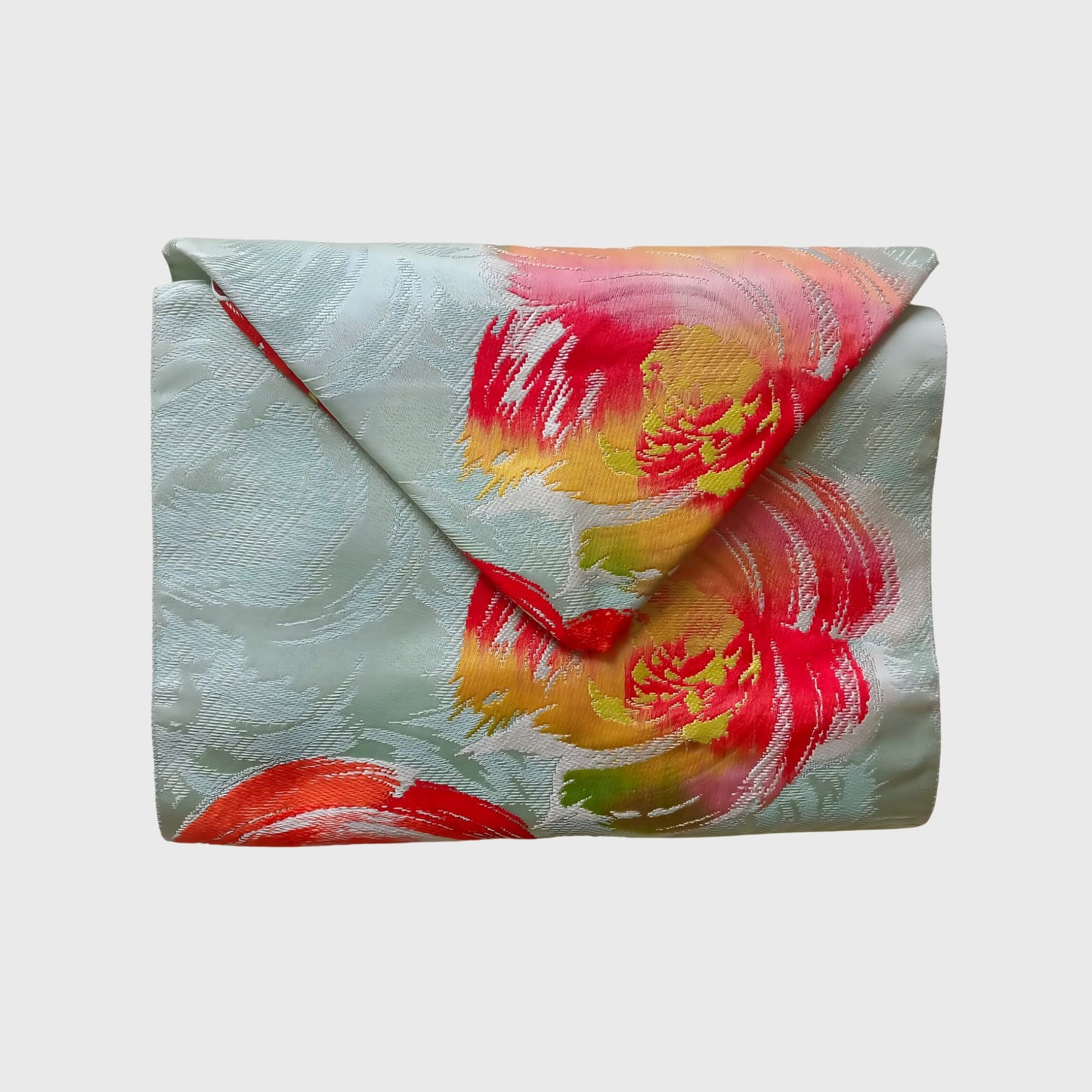 Vintage Japanese Rose Obi In Blue